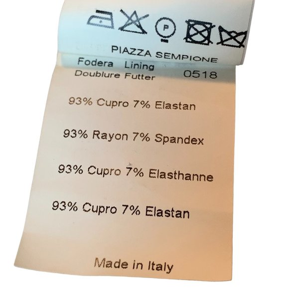 PIAZZA SEMPIONE Tan Wool Silk Blend Buttoned Blazer‎ - Picture 8 of 9